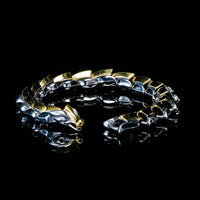 Bracelet du serpent \"Colère de Jörmungand\" - Or / Argent