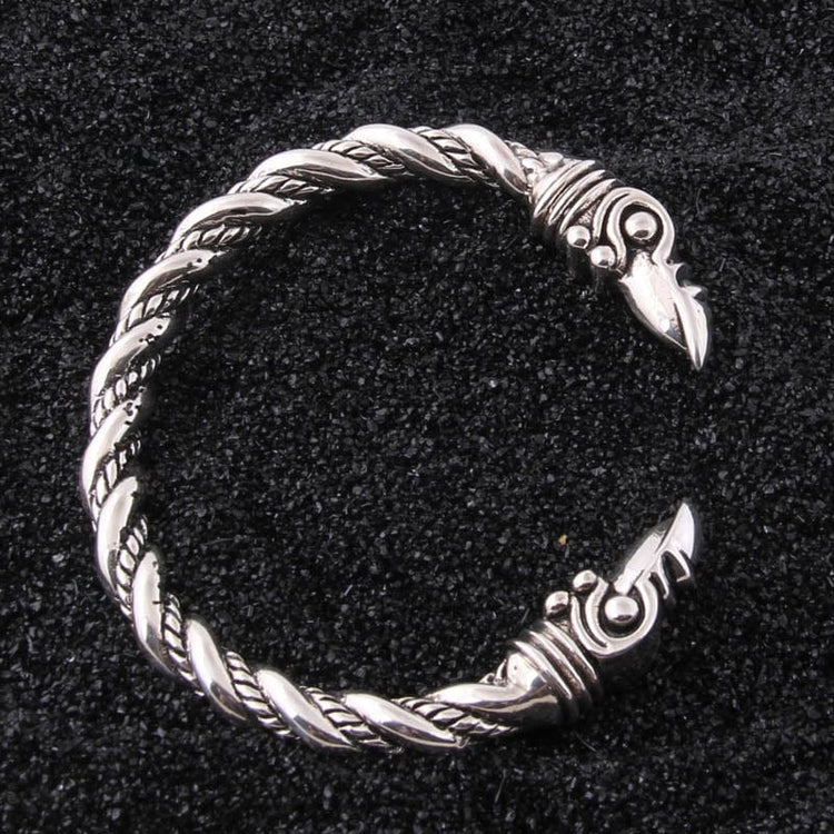Bracelet Viking en Argent Sterling 925 - Corbeaux d'Odin
