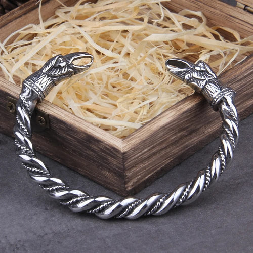 Bracelet viking Hugin et Munin Argent - Odins Hall