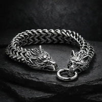 Bracelet Viking Tête de Loup - Fenrir