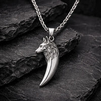 Collier de loup \"Ne jamais abandonner\"