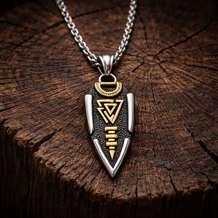 Collier lance d'Odin - Valknut