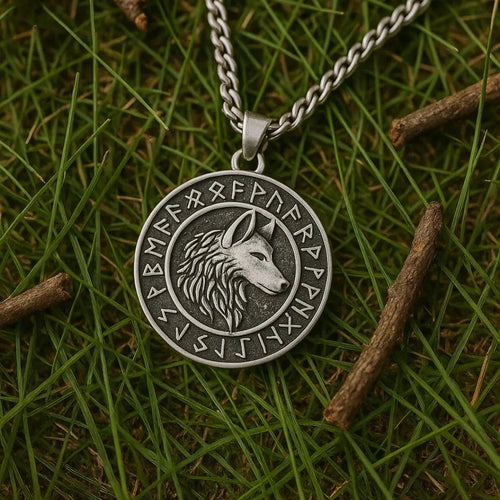 Collier nordique Collier Loup | Alliage de Zinc - Odins Hall