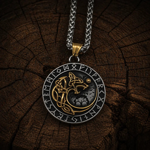 Collier dent de loup viking en résine, min ou max, bélière et Collier dent de loup viking en résine, min ou max, bélière et