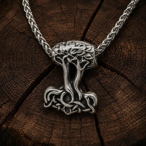 Collier nordique Collier Mjolnir en forme d'Yggdrasil - Odins Hall