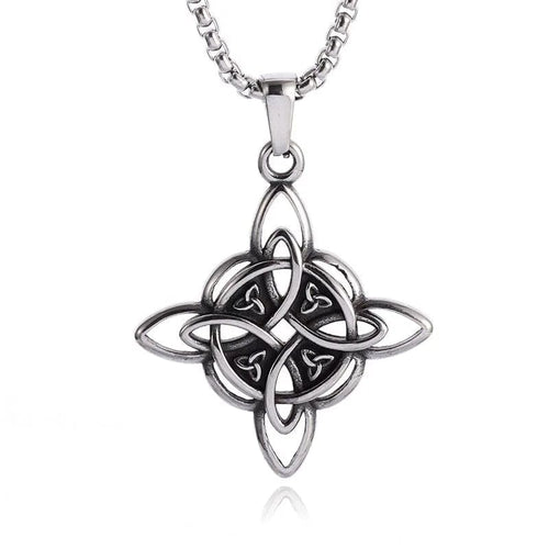 Collier pendentif noeud de la trinité celtique AL19189-Silver - Odins Hall