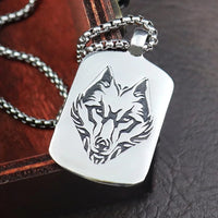 Collier plaque de Fenrir \"La force est éternelle\"