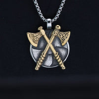 Collier Viking - Bouclier de Haches