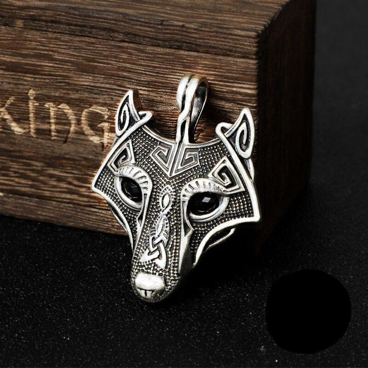 Pendentif en Argent Sterling 925 - Masque de Fenrir