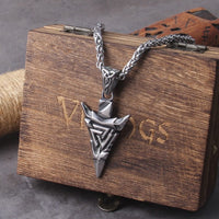 Collier Viking \"Lance d'Odin Collier Valknut\"