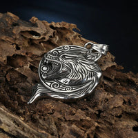 Collier viking le rugissement du grand Fenrir