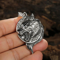 Collier viking le rugissement du grand Fenrir