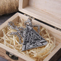Collier Viking "Lien des Mondes: Pendentif Yggdrasil Valknut"