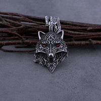 Collier viking tête de Fenrir