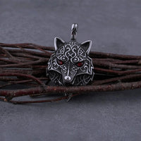 Collier viking tête de Fenrir