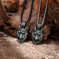 Collier viking tête de loup - Fenrir