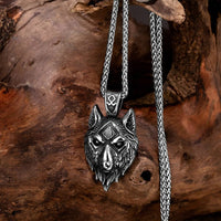 Collier viking tête de loup - Fenrir