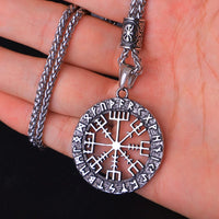 Collier viking vegvisir \"trouve ton chemin\"