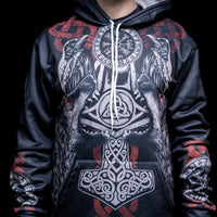 Hoodie Viking \"Compass du Destin\"