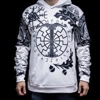 Hoodie Viking \"Hoodie Énigme Runique et Vegvisir\"