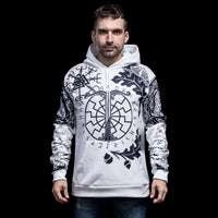 Hoodie Viking \"Hoodie Énigme Runique et Vegvisir\"