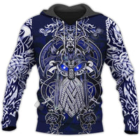 Hoodie Viking \"Hoodie Fenrir et Odin - Duel de Destin\"