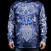 Hoodie Viking \"Hoodie Fenrir et Odin - Duel de Destin\"