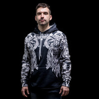 Hoodie VIking \"Nouvelles visions d' Huginn et Muninn\"