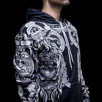 Hoodie VIking \"Nouvelles visions d' Huginn et Muninn\"