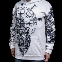 Hoodie Viking \"Vegvisir Géant - Compass de la Vie\"