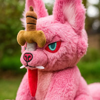 Peluche du loup Fenrir - Rose
