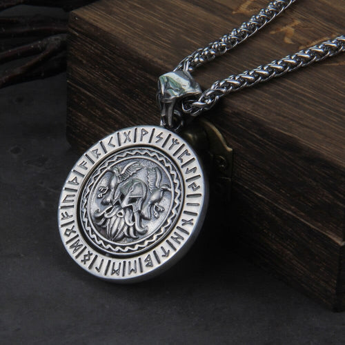collier Pendentif en Argent Sterling 925 - La Puissance d'Odin - Odins Hall
