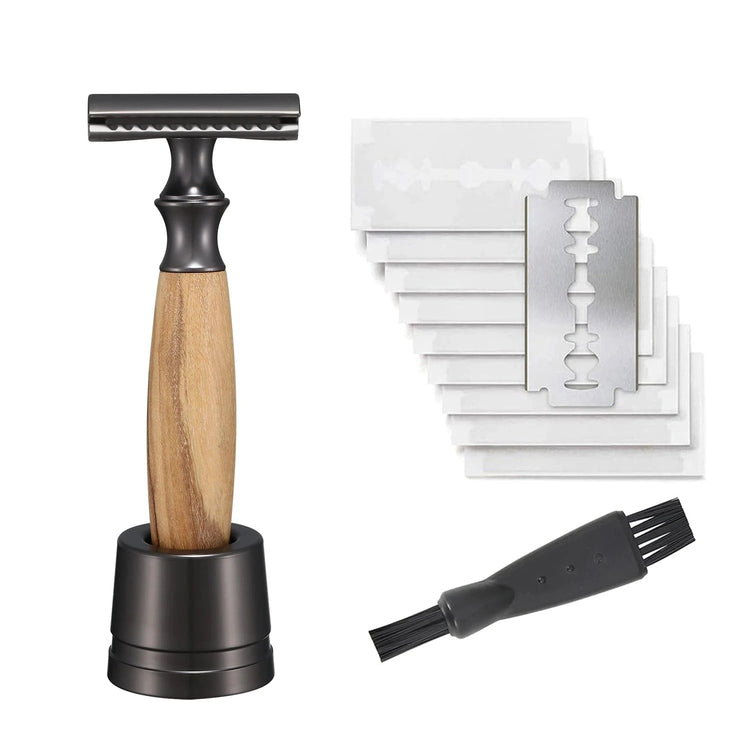 Rasoir viking en bois d'olivier