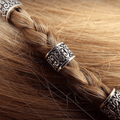 3 Perles à cheveux Viking - Argent - Bijoux cheveux ou barbe