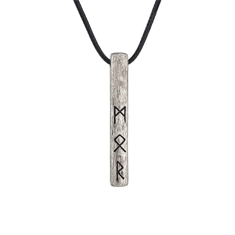 Amulette viking du Futhark l'alphabet runique - acier inoxydable