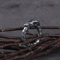 Bague serpent acier inoxydable - Ouroboros