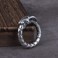 Bague serpent acier inoxydable - Ouroboros