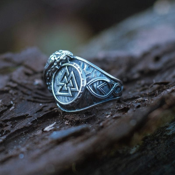SIPURIS Valknut Bague Viking Pour Homme Rune Nordique En Acier