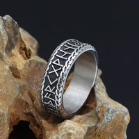 Bague Viking antique en acier inoxydable