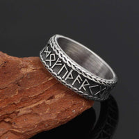 Bague Viking antique en acier inoxydable