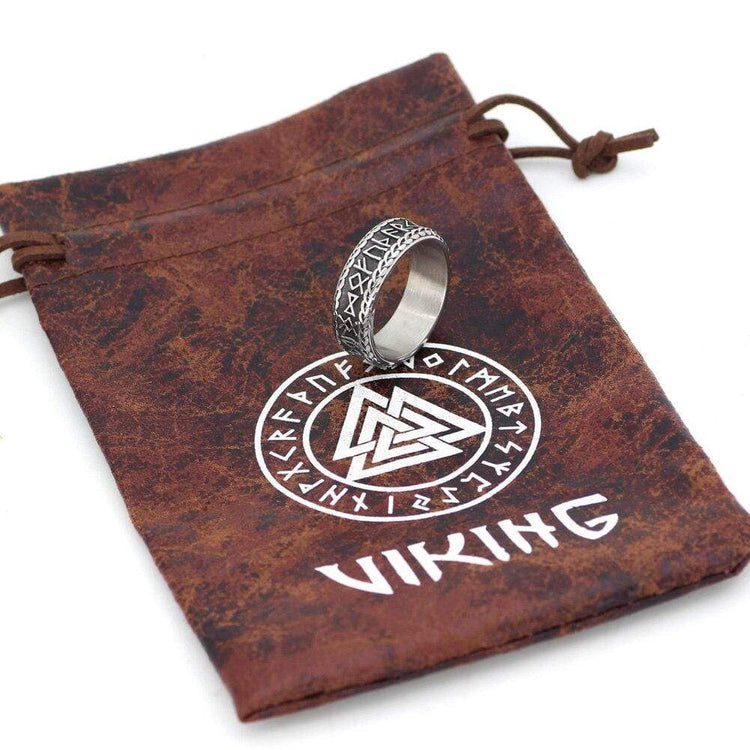 Bague Viking antique en acier inoxydable