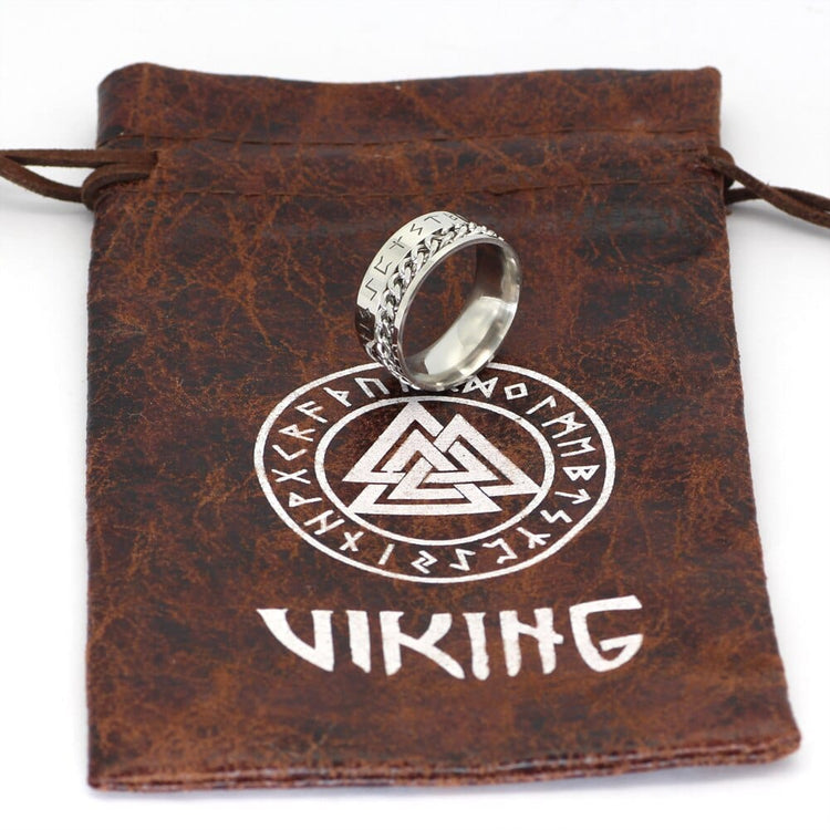 Bague Viking moderne - runes sacrées