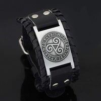 Bracelet Triskele breton en cuir