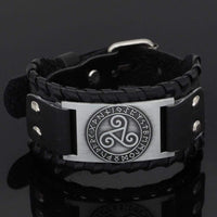 Bracelet Triskele breton en cuir