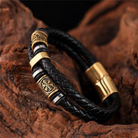 Bracelet viking tressé \"Agilité du guerrier\"