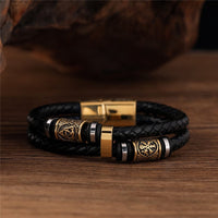 Bracelet viking tressé \"Agilité du guerrier\"