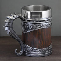 Chope viking \"souffle du dragon\" en résine