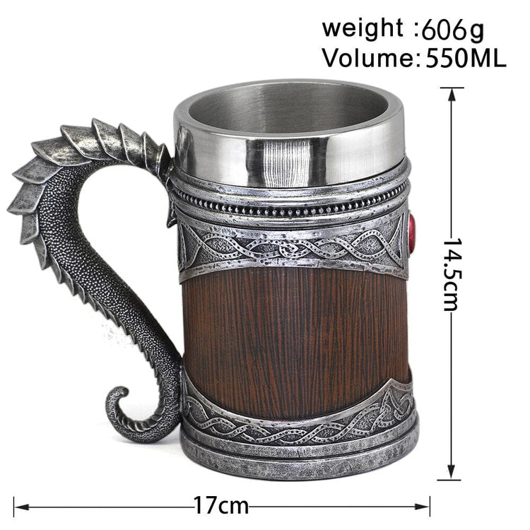 Chope viking "souffle du dragon" en résine