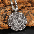 Collier boussole runique Vegvisir