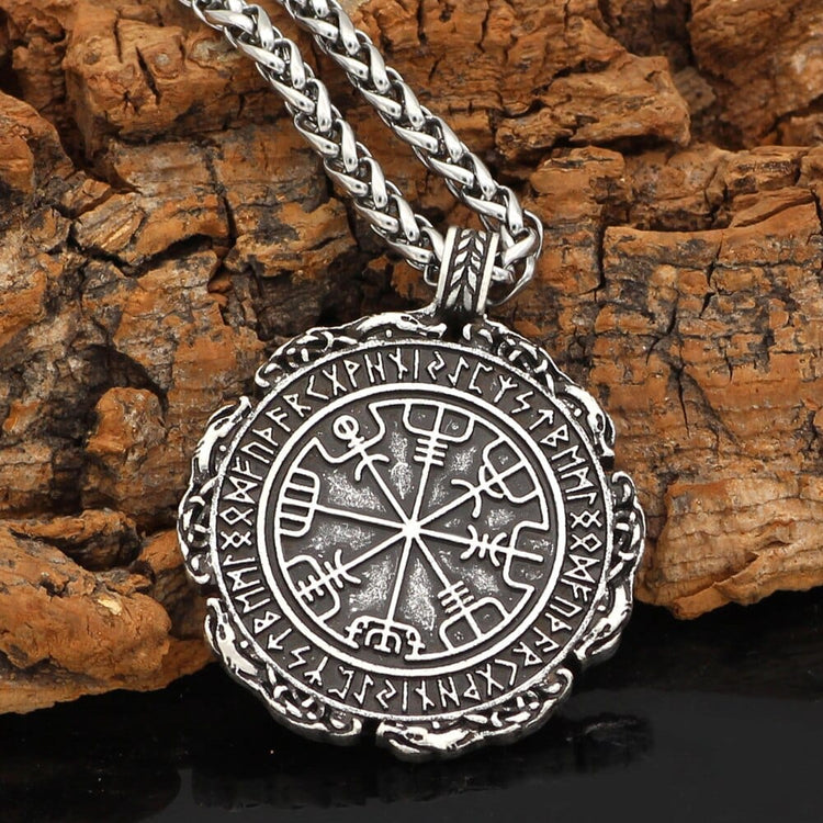 Collier Boussole de protection Vegvisir (I Collier Boussole de protection Vegvisir (I